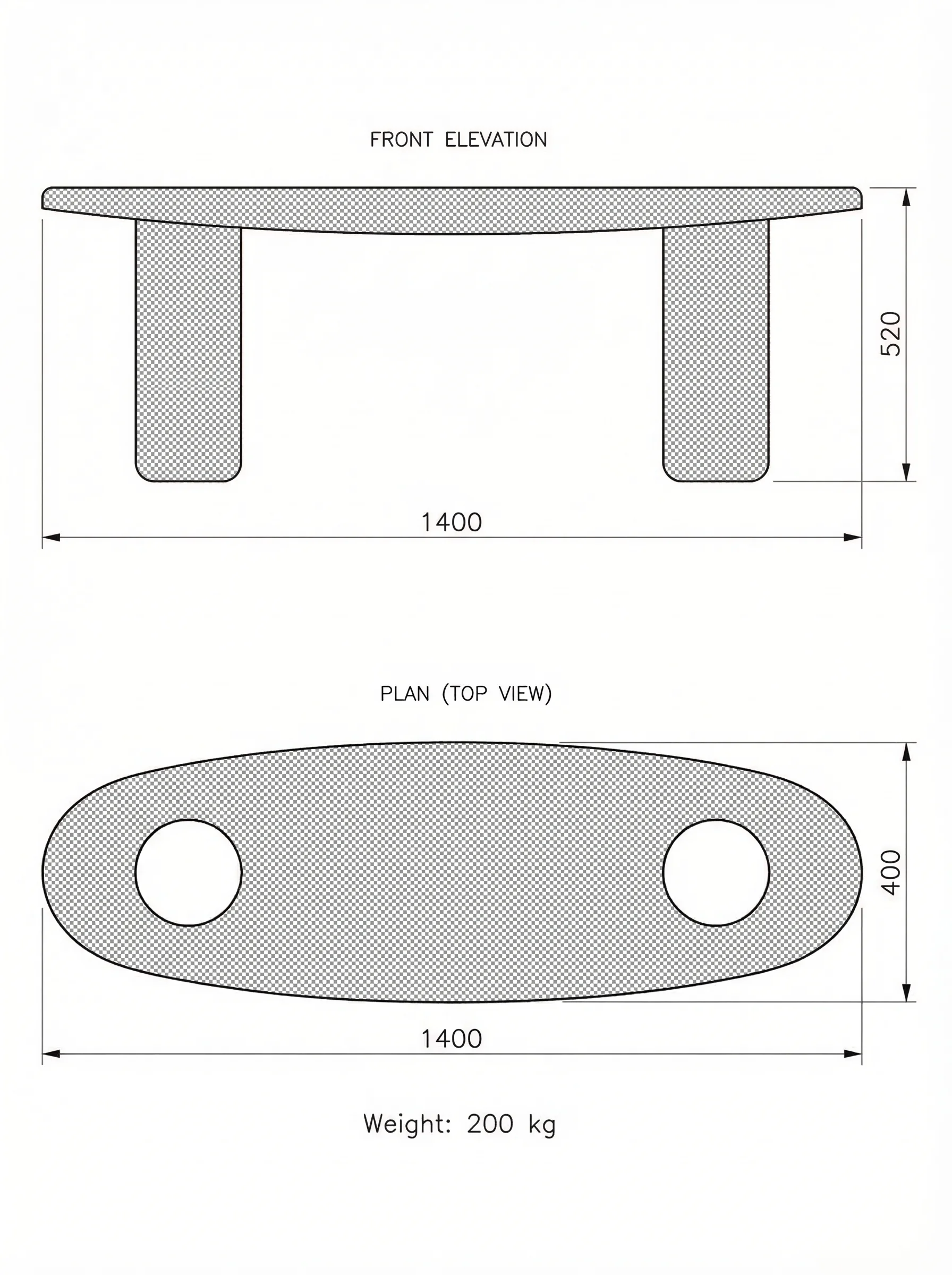 Colonna technical drawing