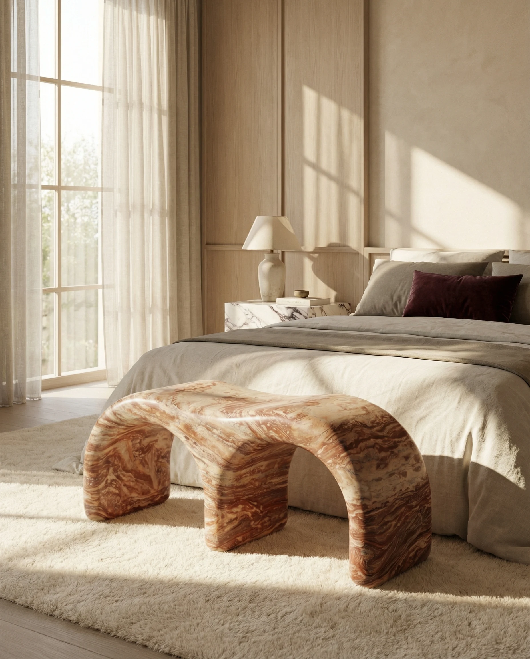 Aime — refined stone complement object for considered interiors