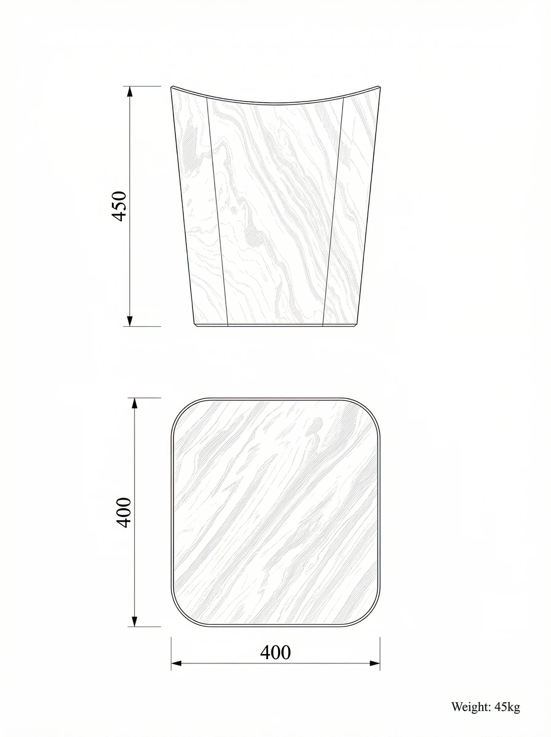 Cono technical drawing