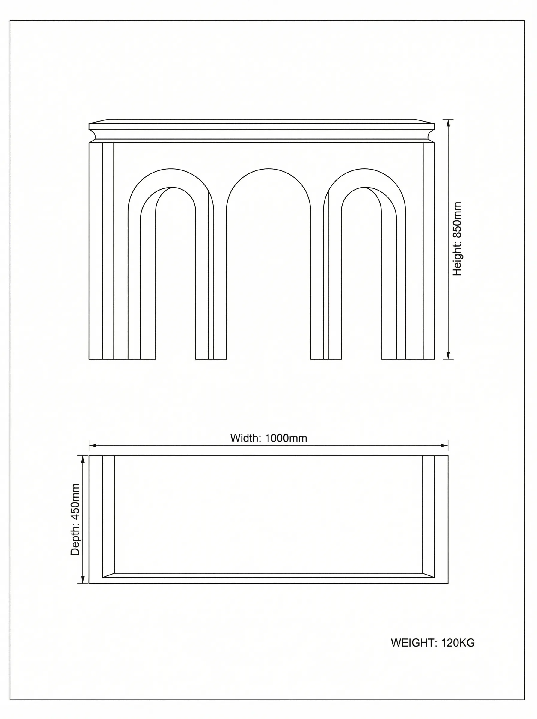 Arcata technical drawing