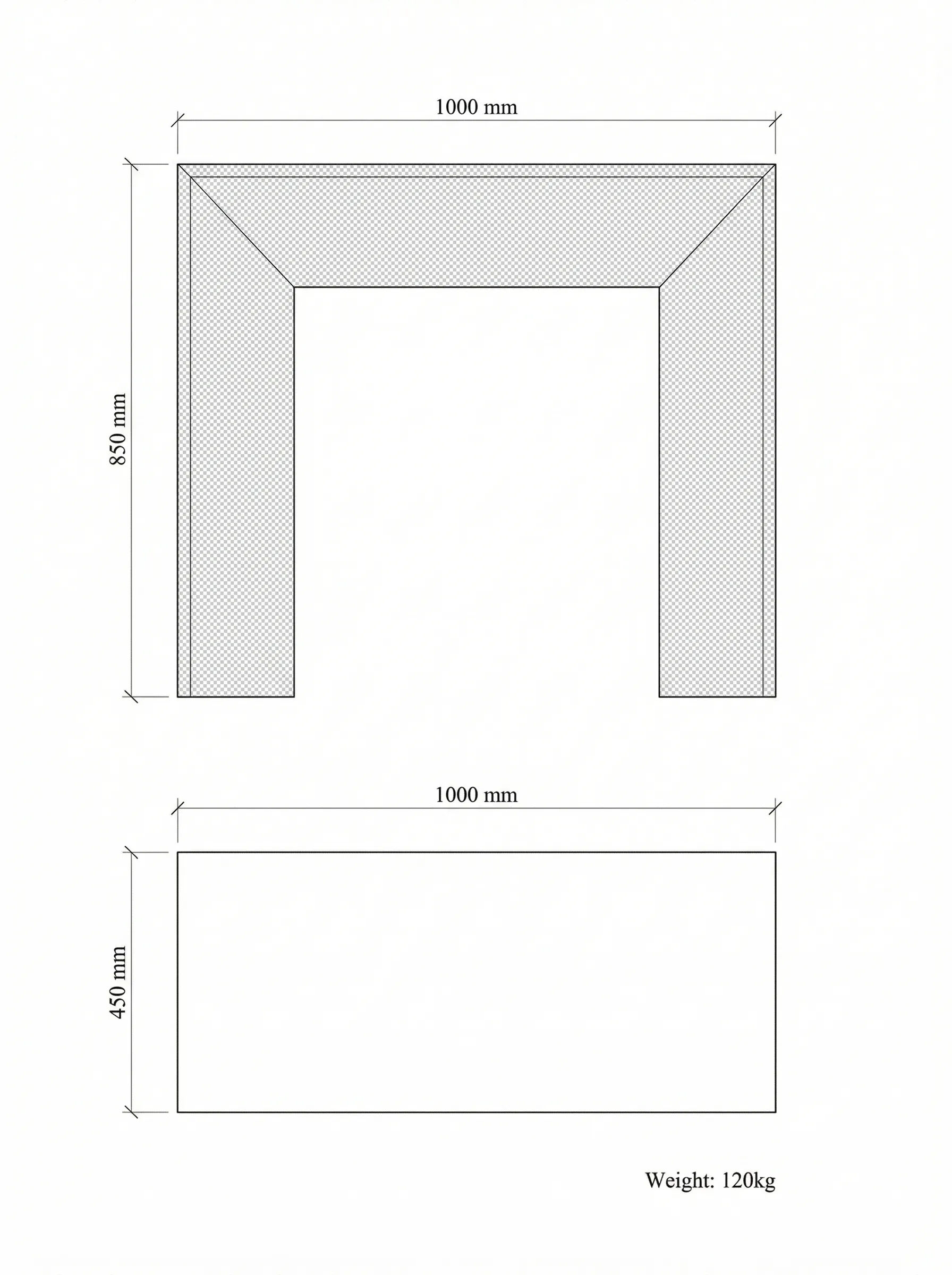 Cascara technical drawing