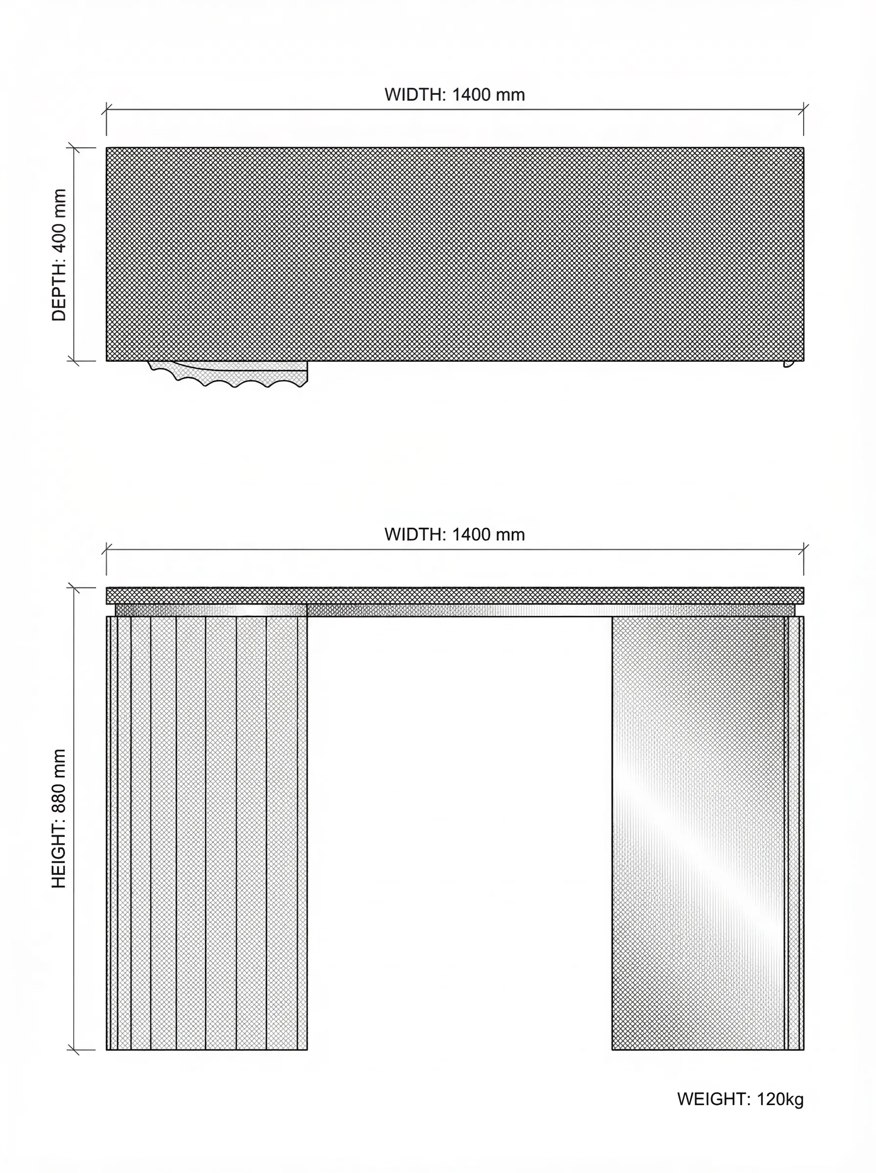 Curves technical drawing