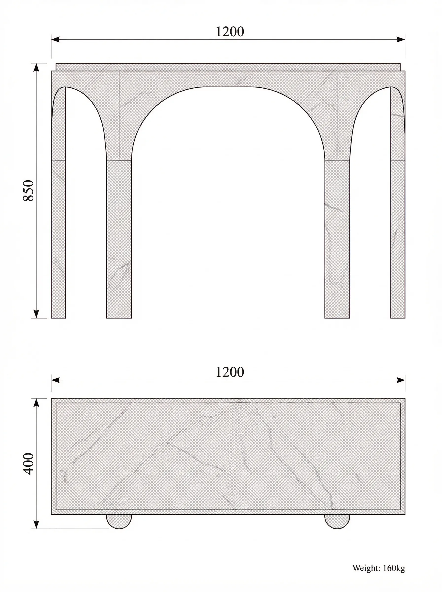 Levante technical drawing