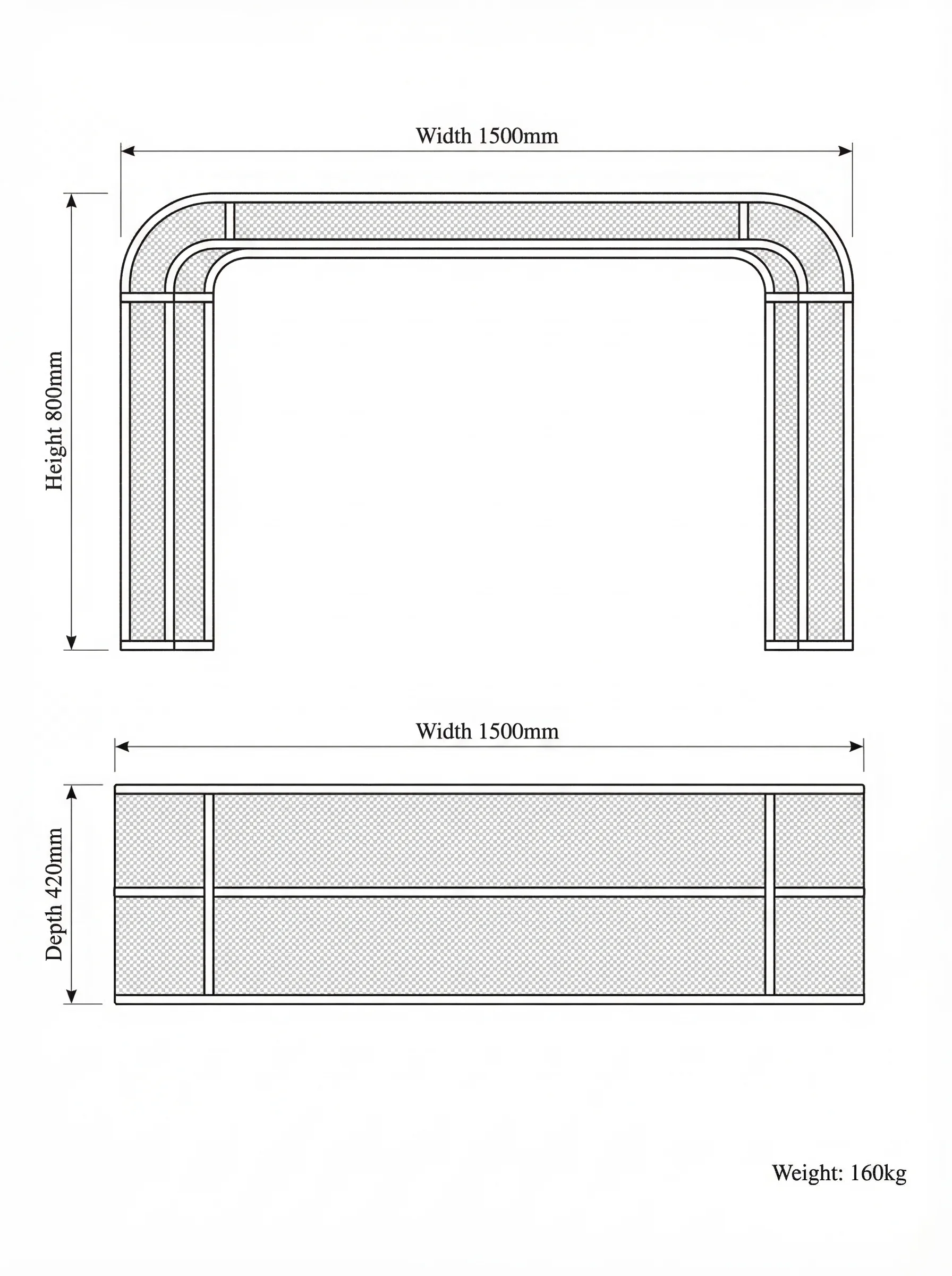 Lucerna technical drawing