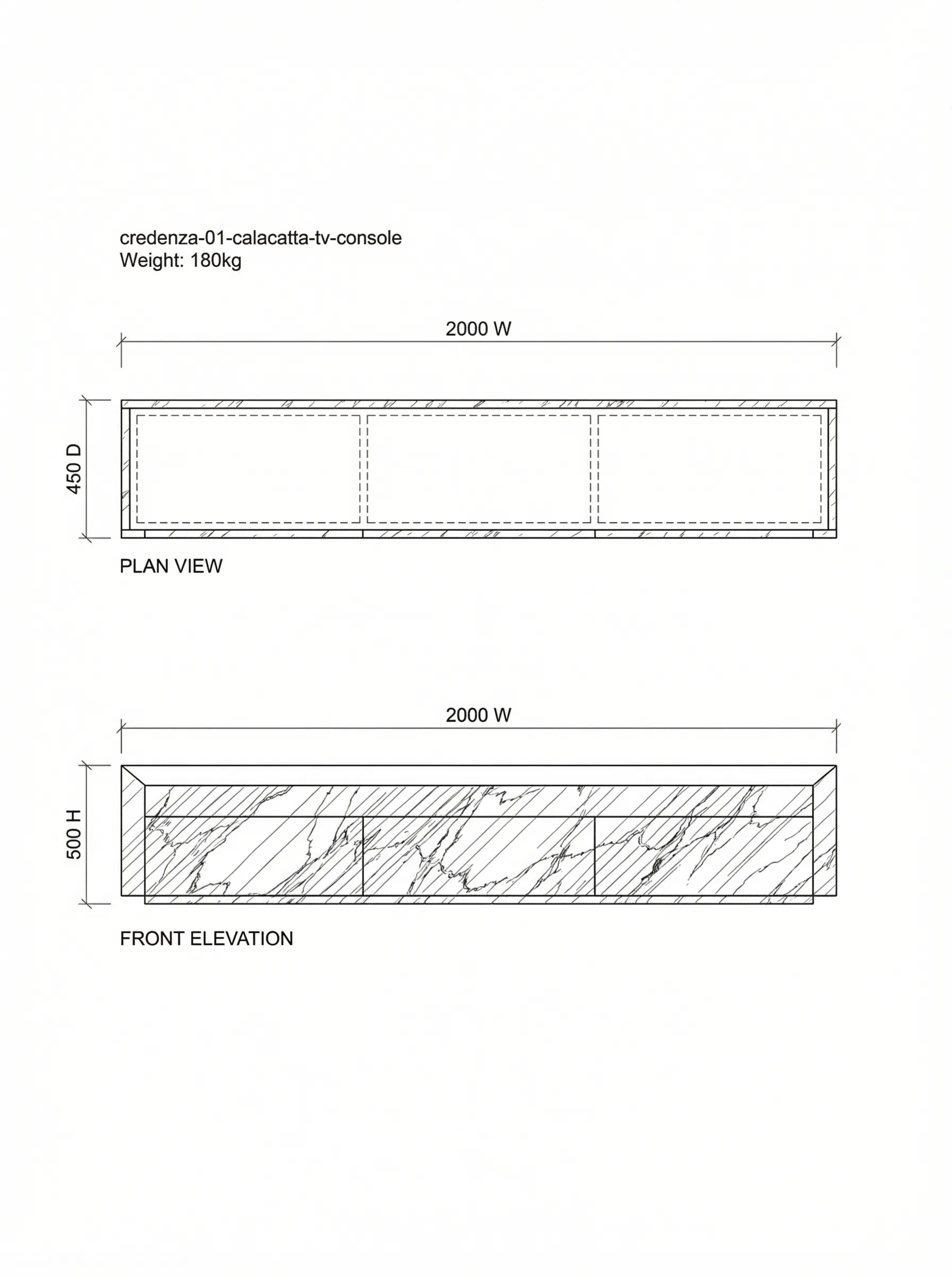 Linea technical drawing