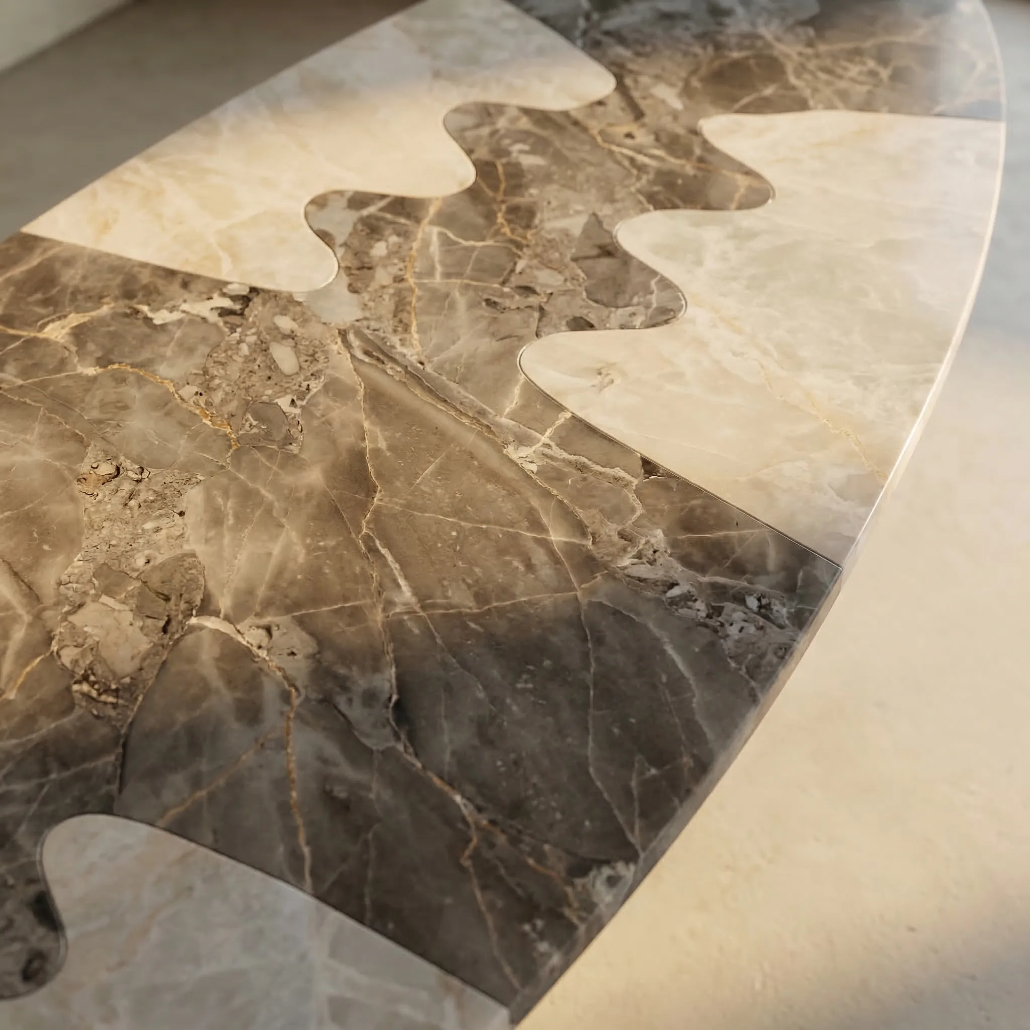 Lavanche marble veining — the stone's natural movement