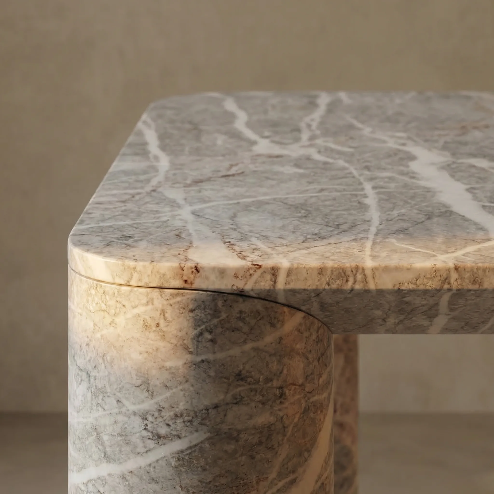 Levante edge detail — the resolution of form in stone