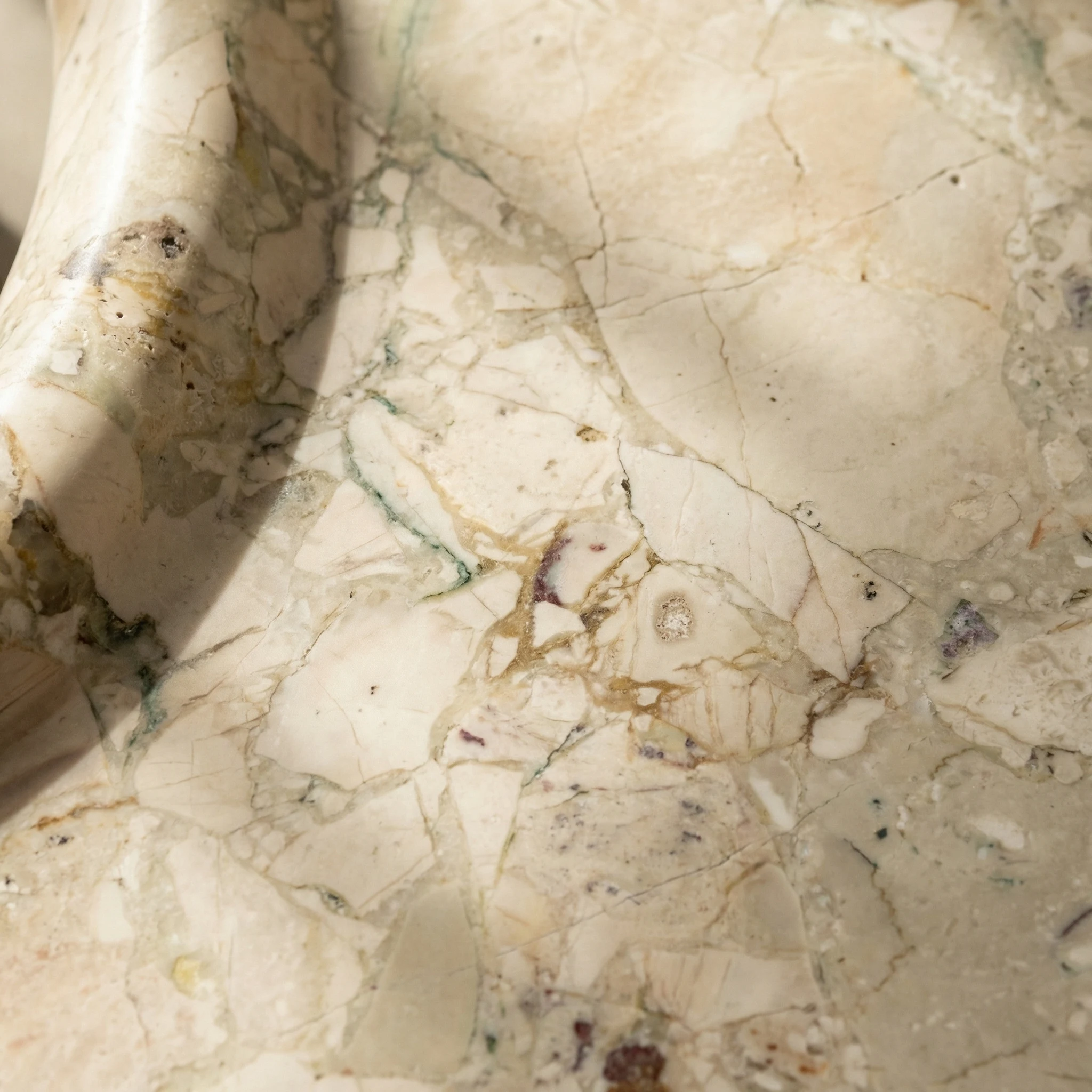 Marble top veining detail