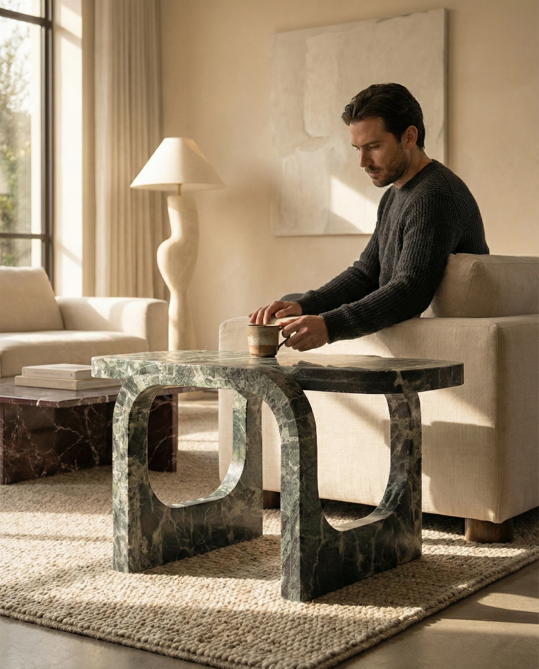 Cut & Fold side table in room context