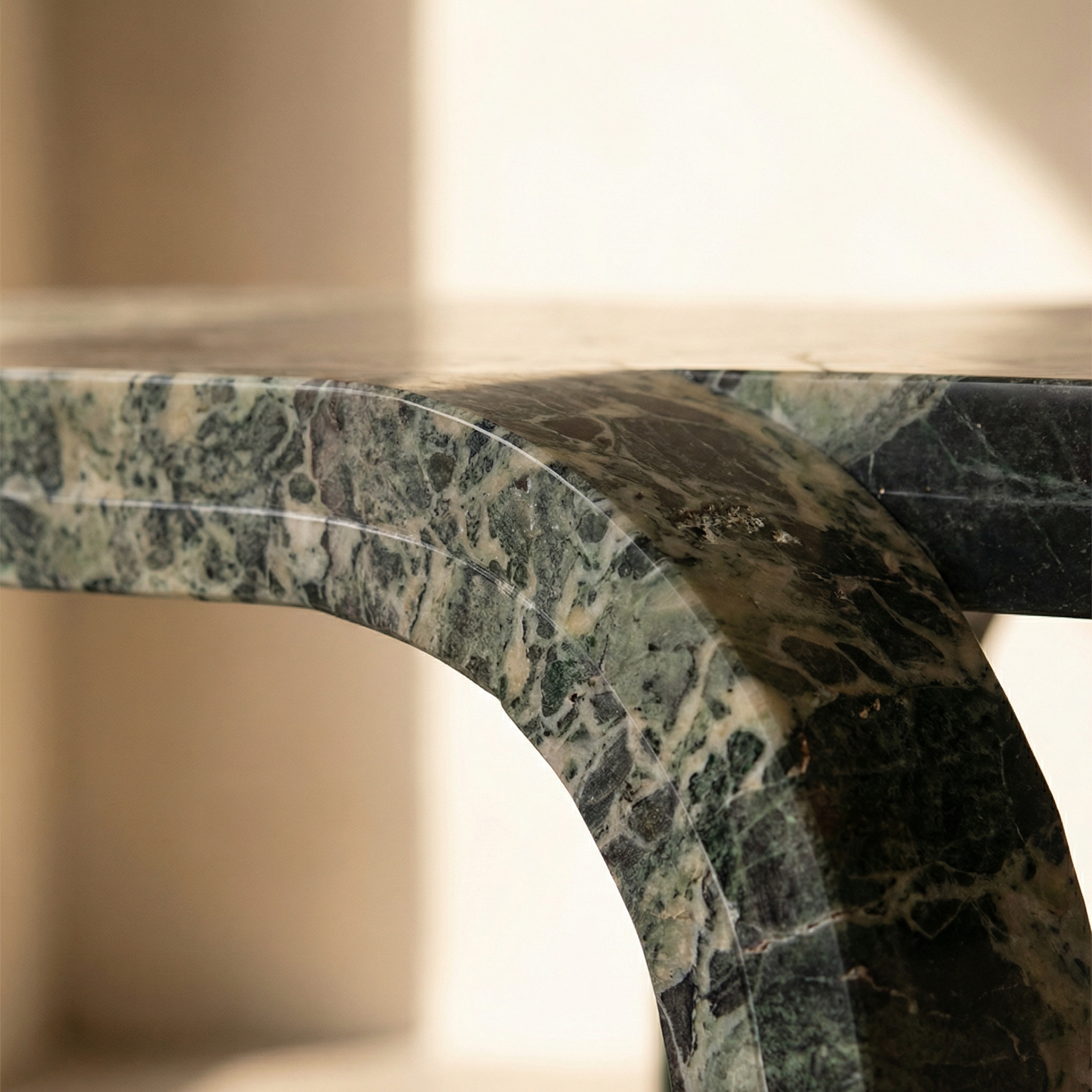 Precision-cut edge detail of the Cut & Fold side table