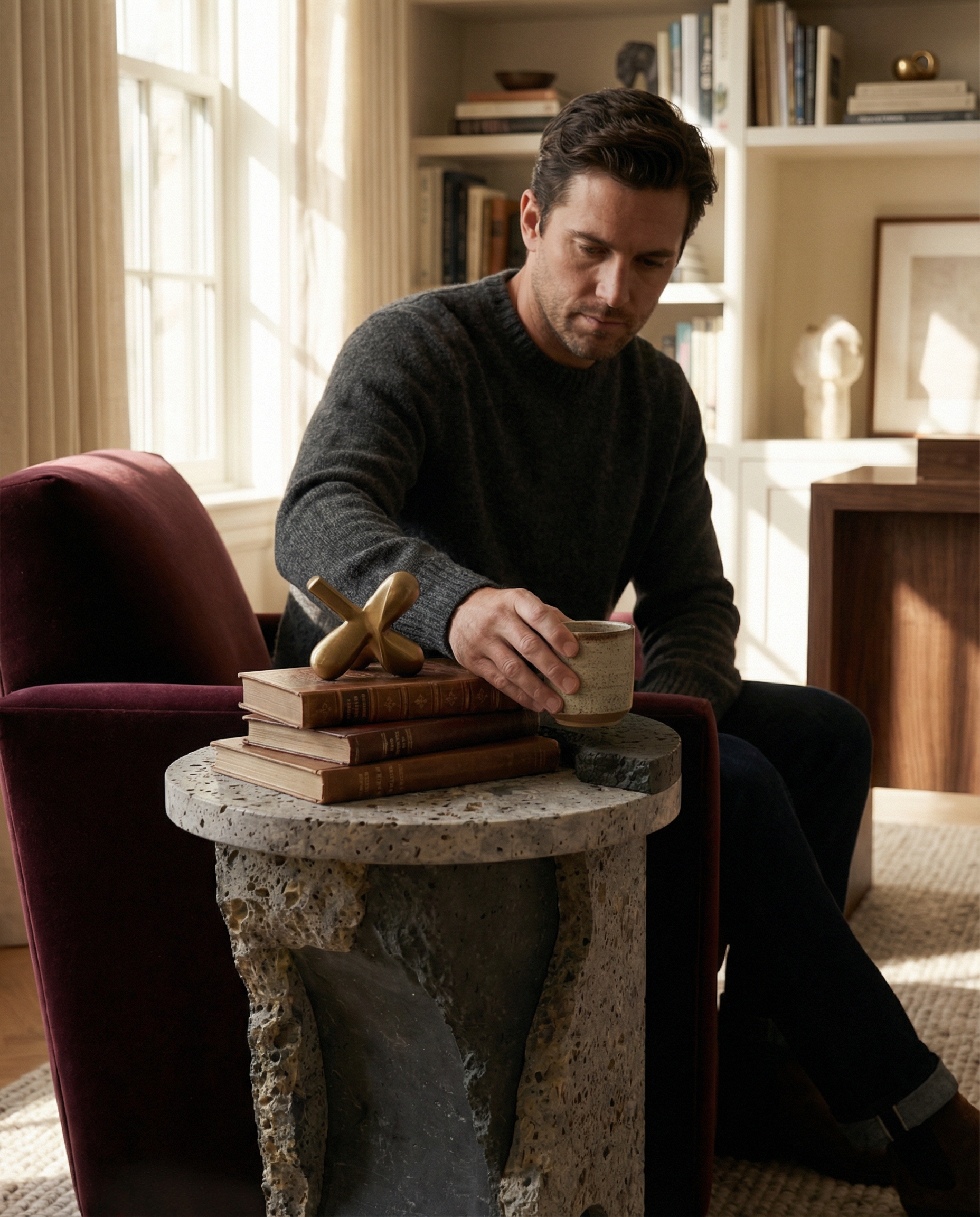 Empire side table — scale reference