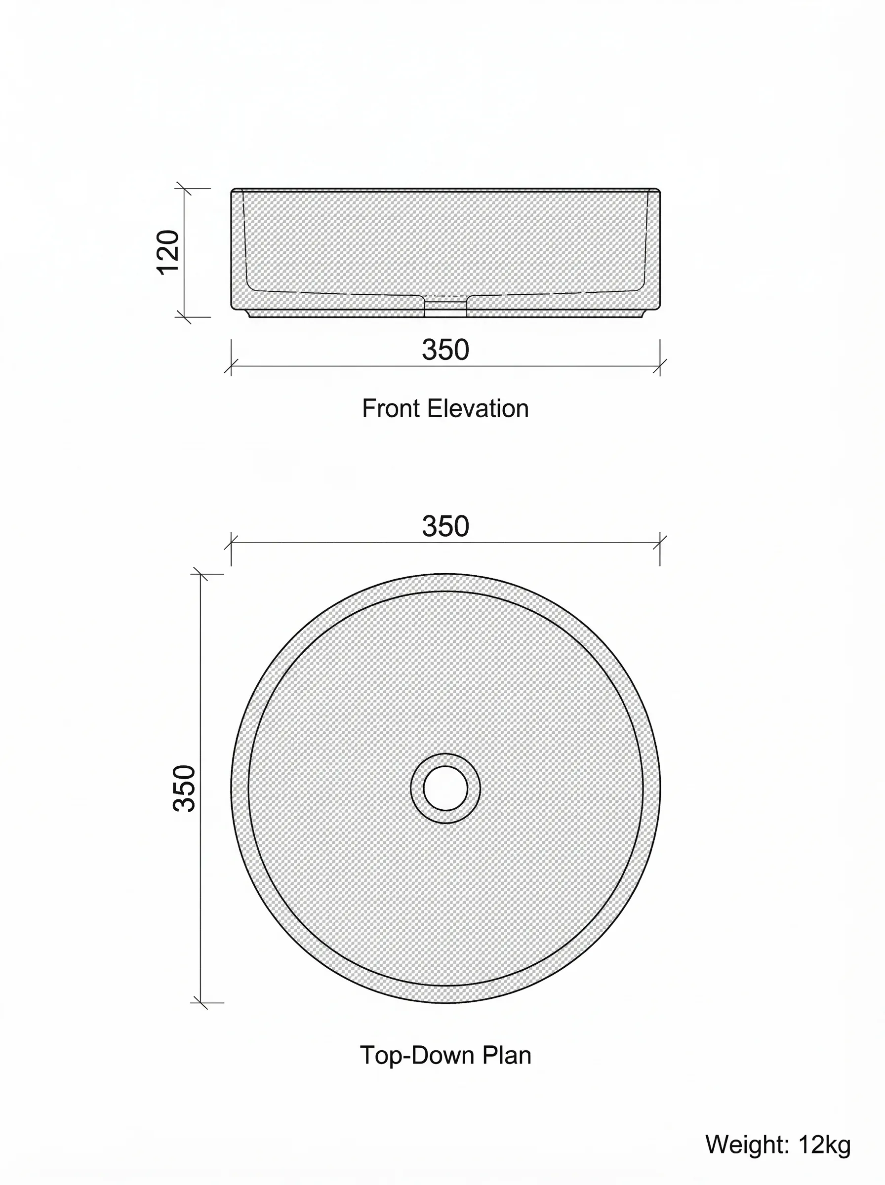 Circle Small technical drawing