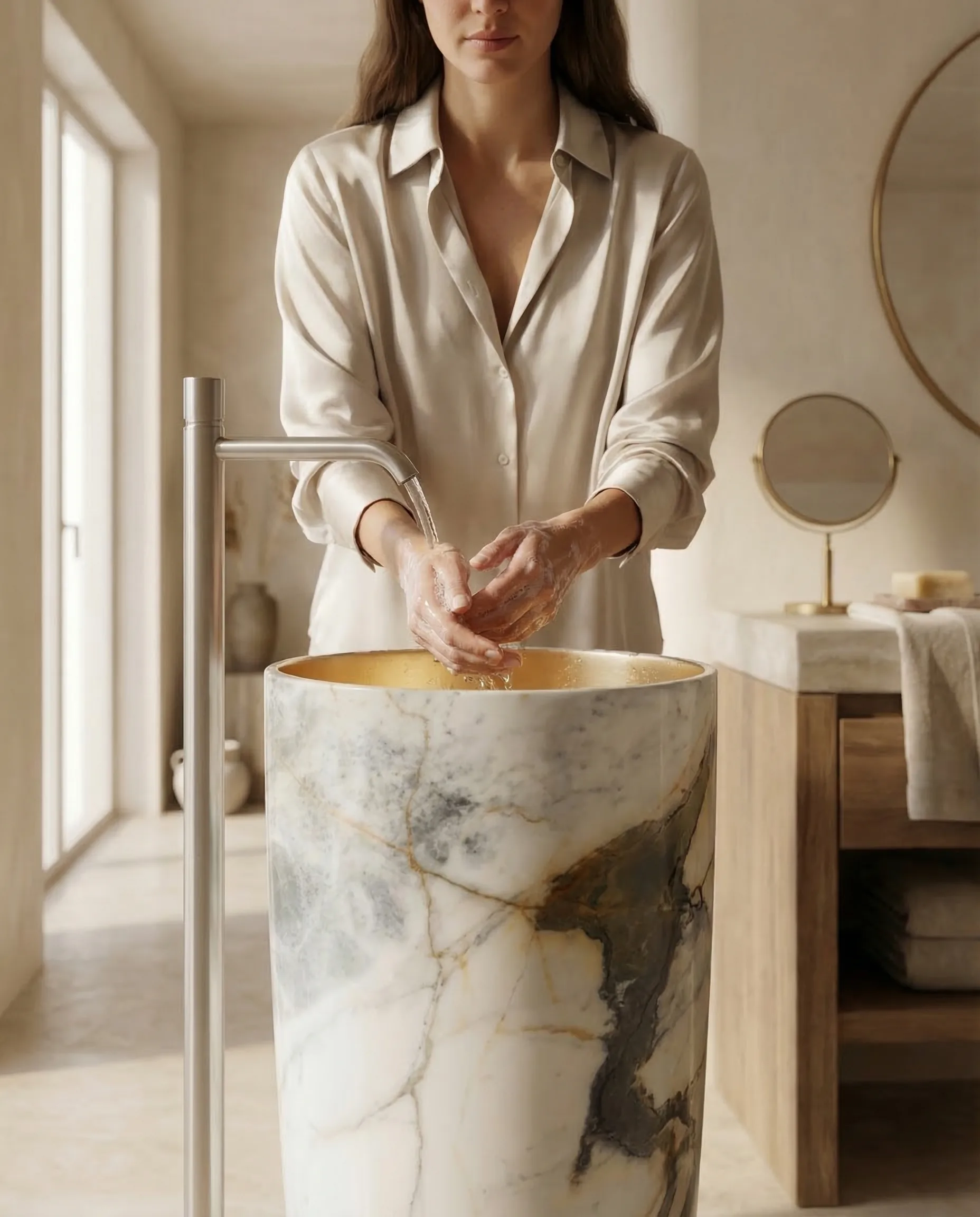 Marble Colors marble washbasin — editorial
