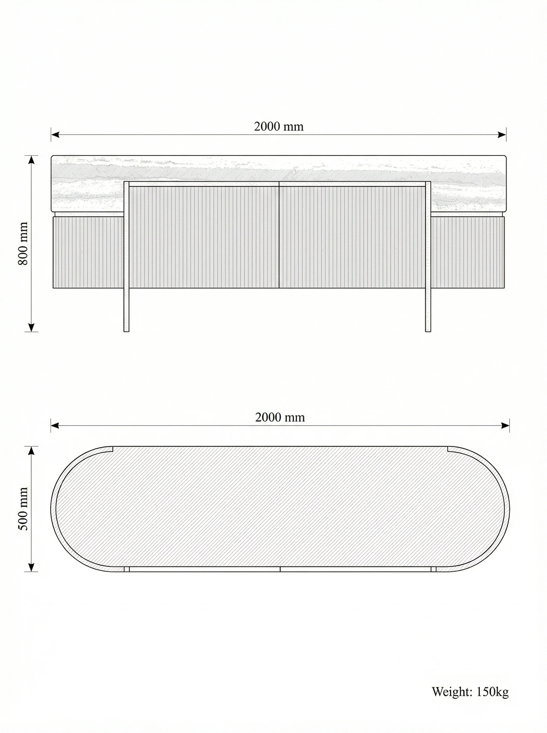 Pria technical drawing