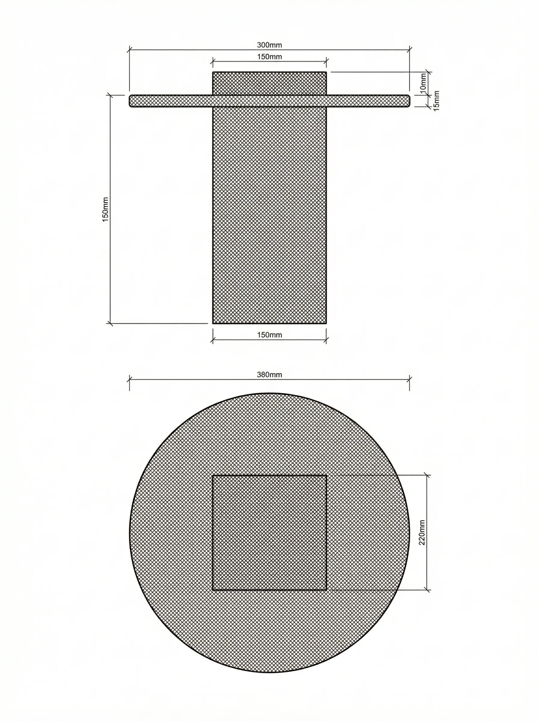 Altare technical drawing