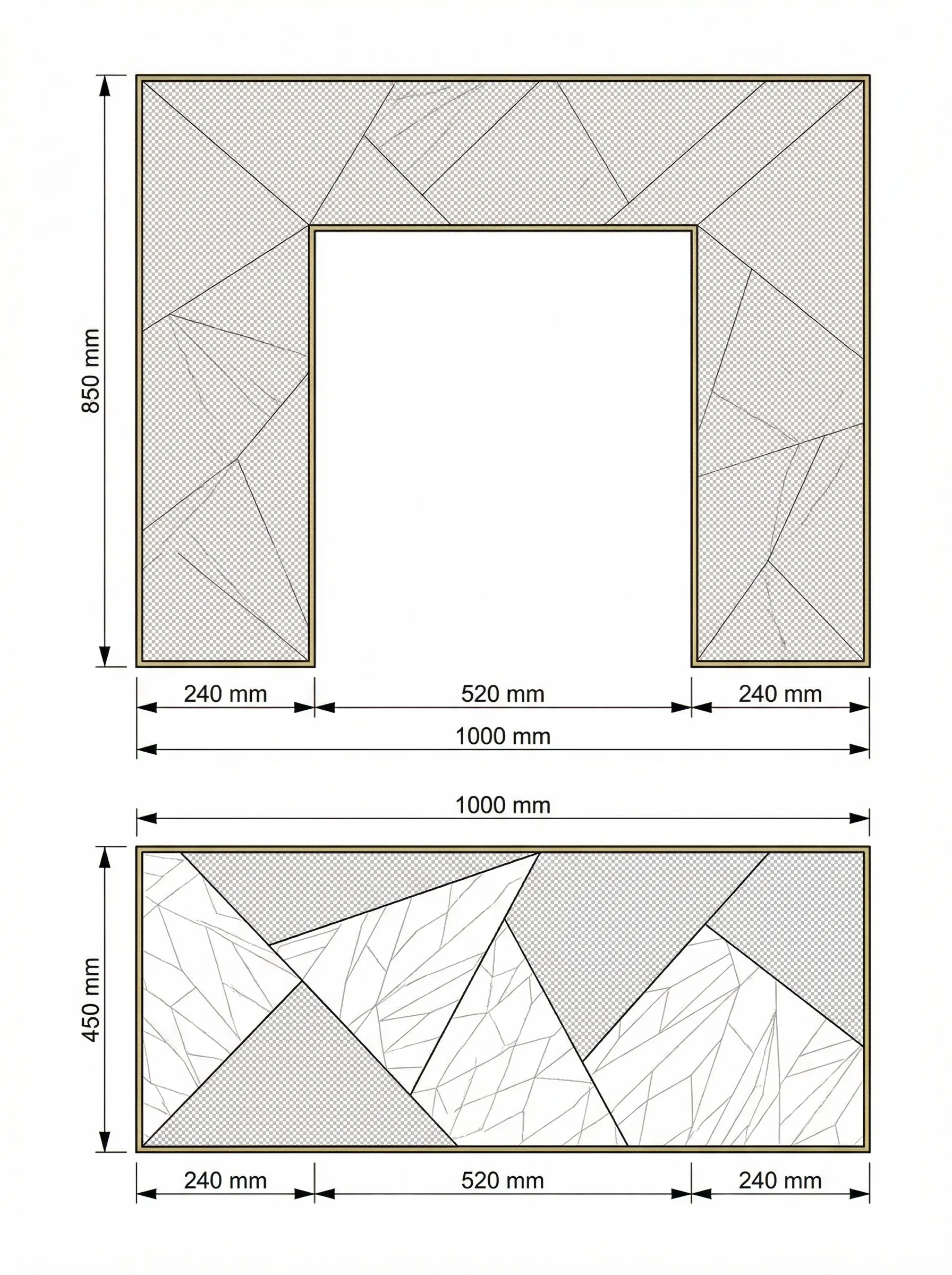 Prisma technical drawing