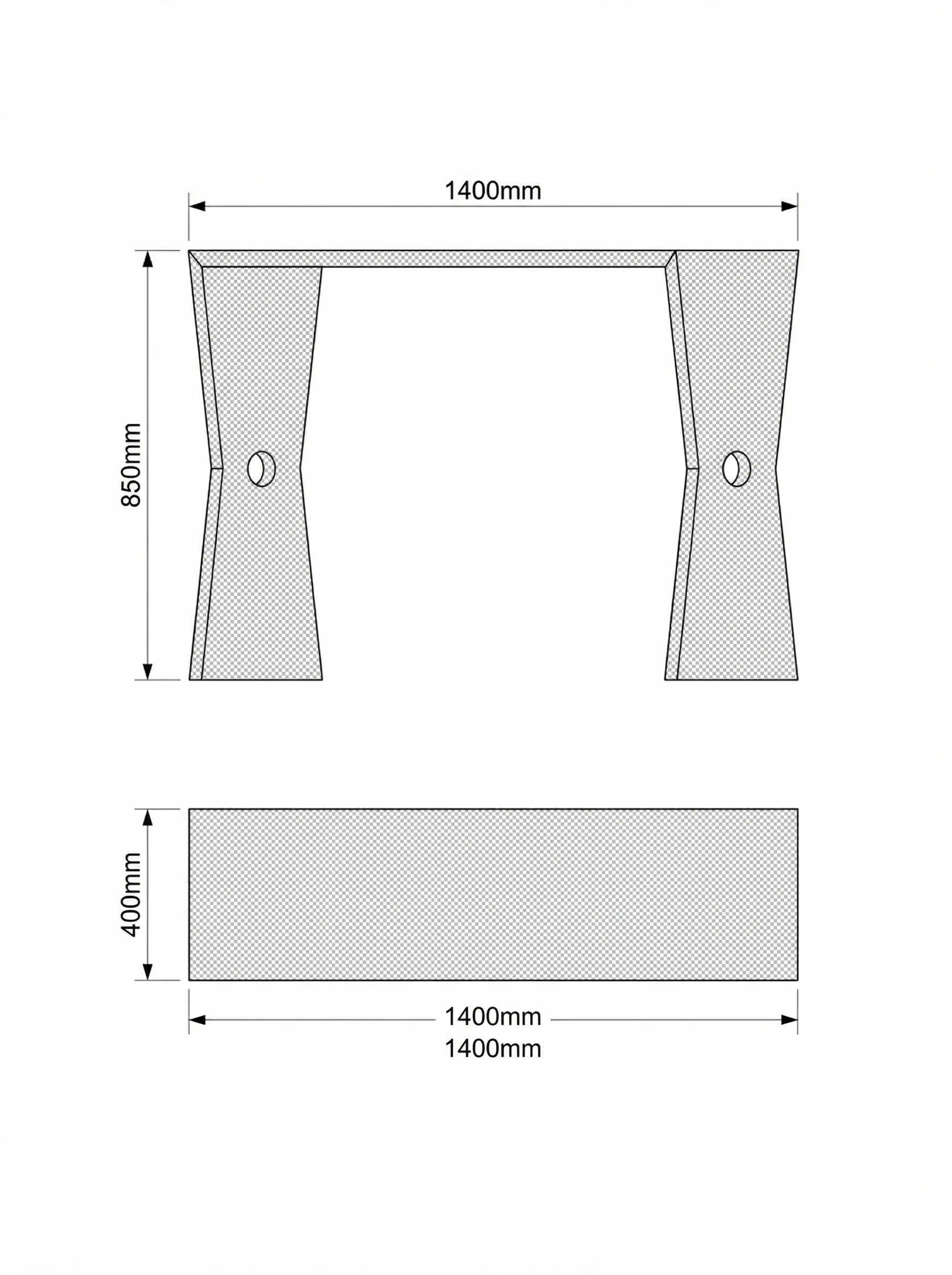 Diagonale technical drawing