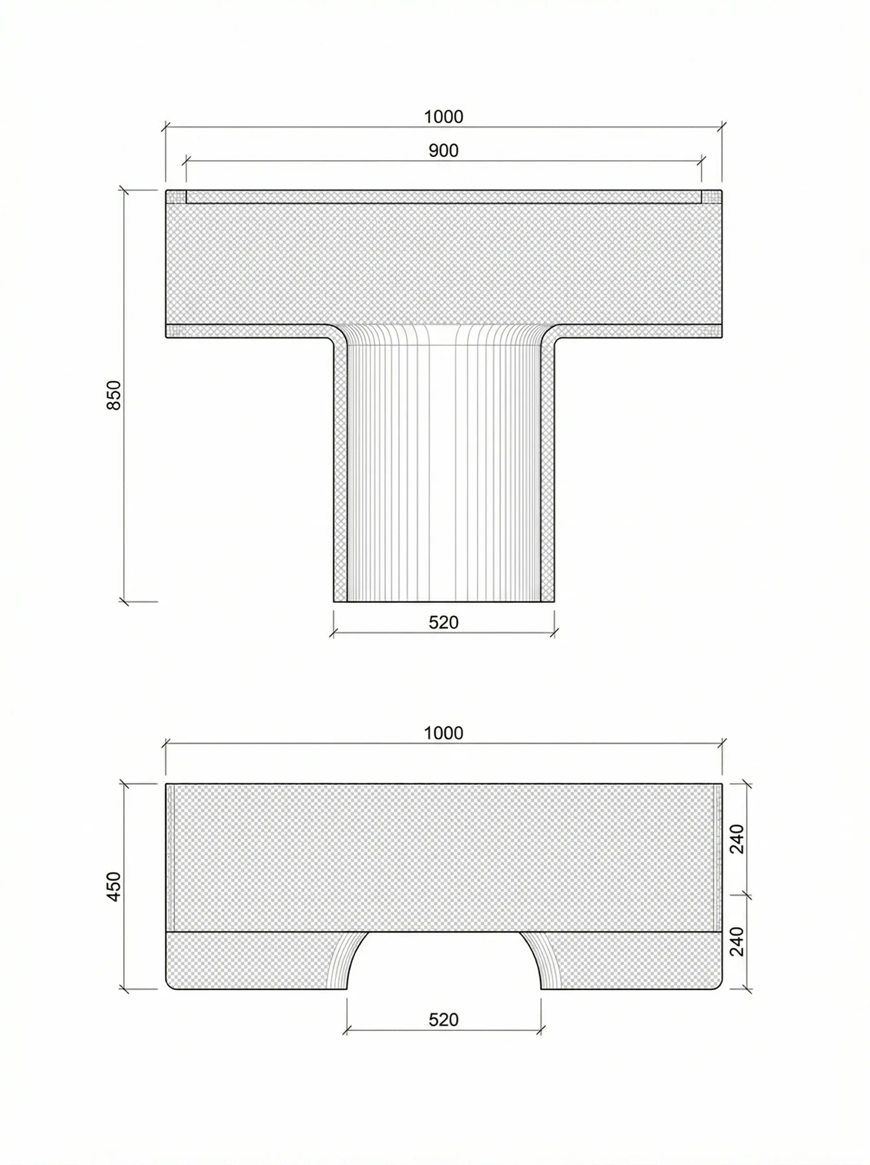 Traversa technical drawing