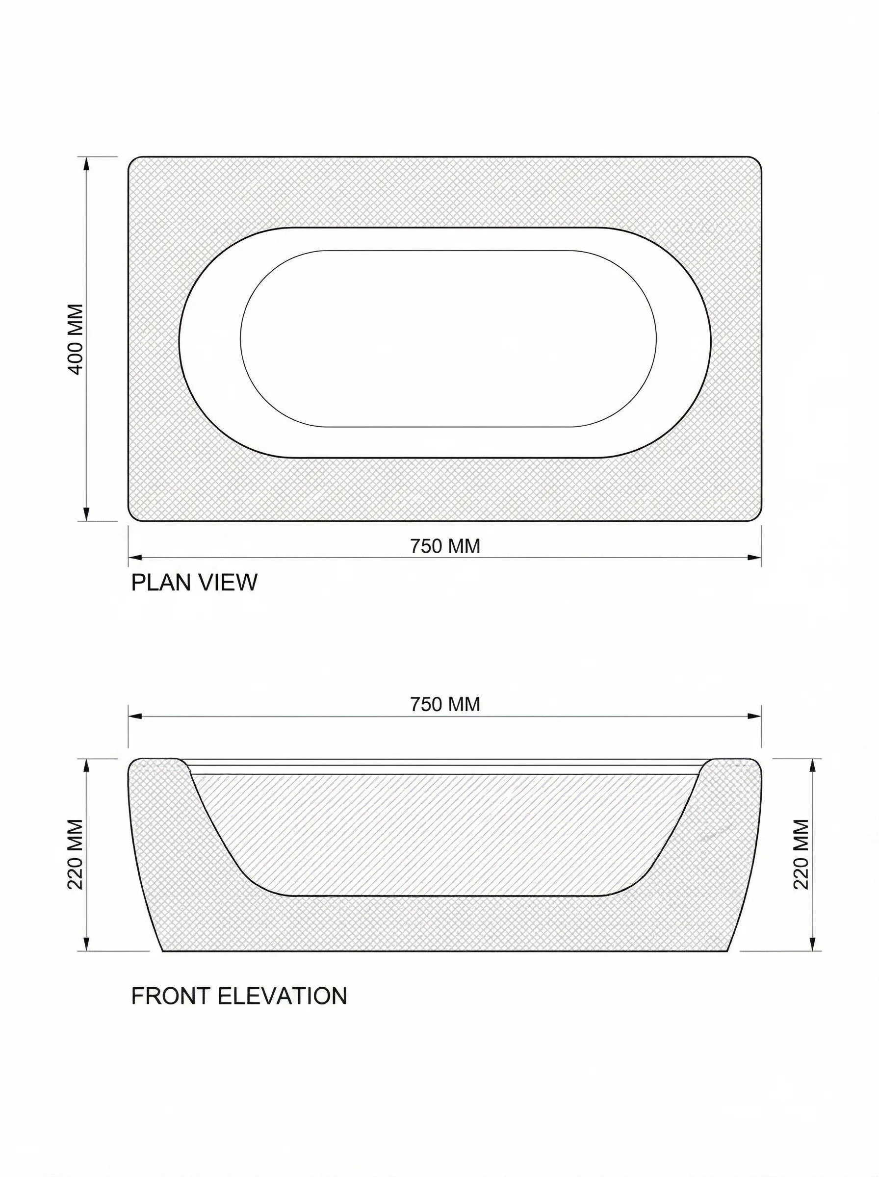 Conca technical drawing