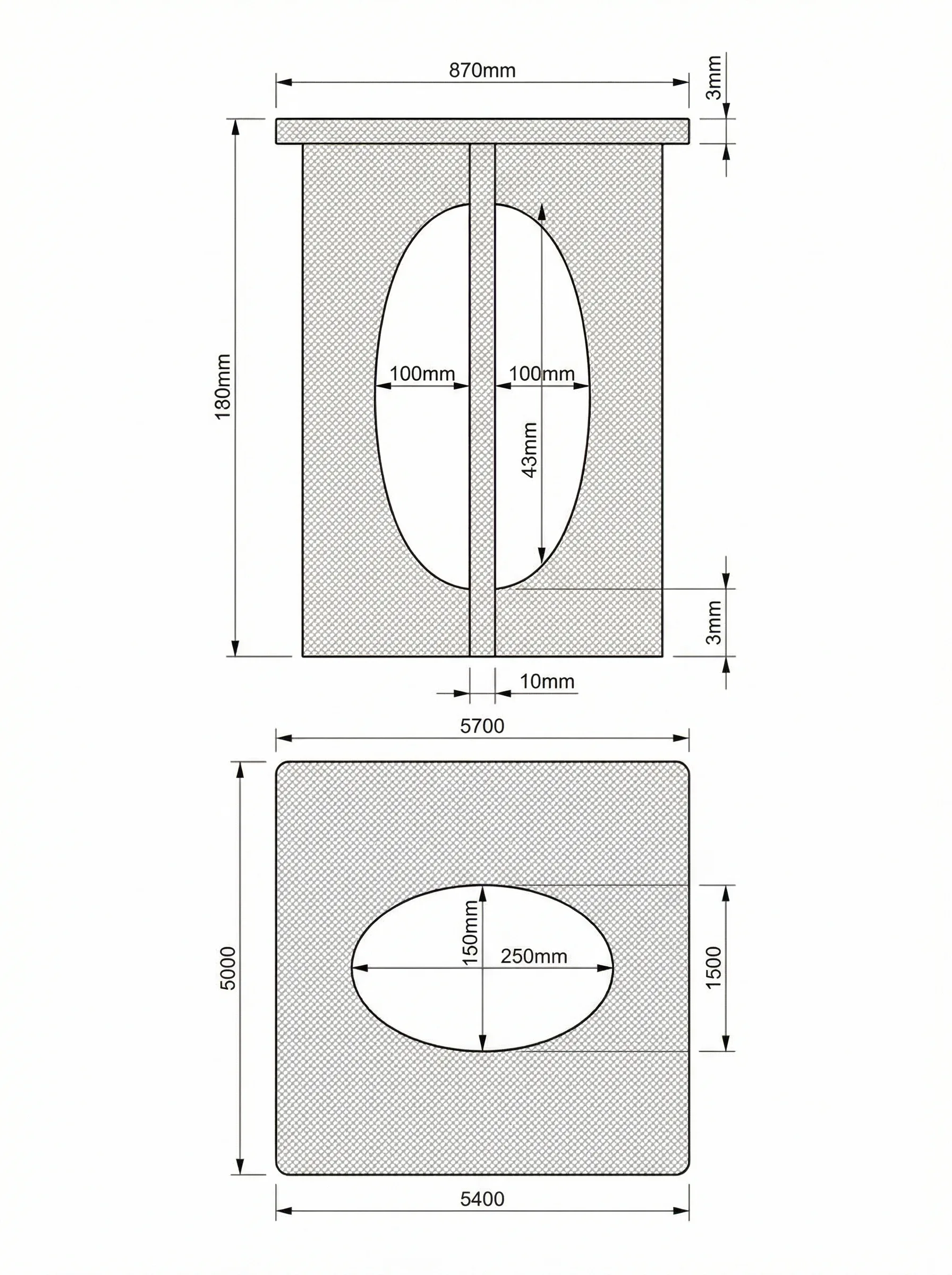 Finestra technical drawing