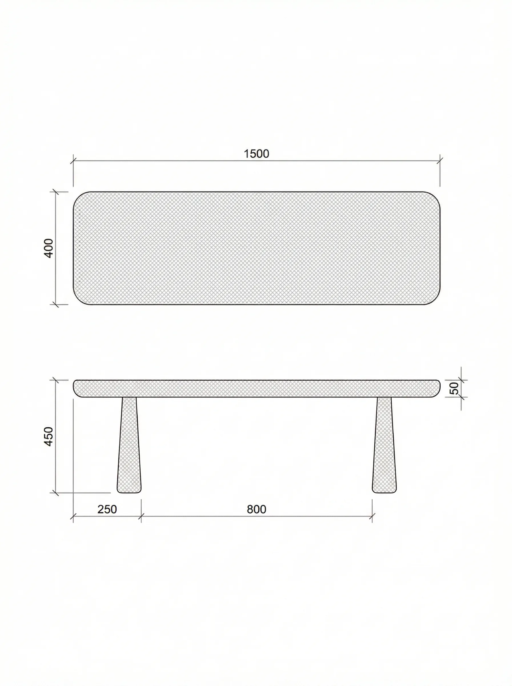 Riposo technical drawing
