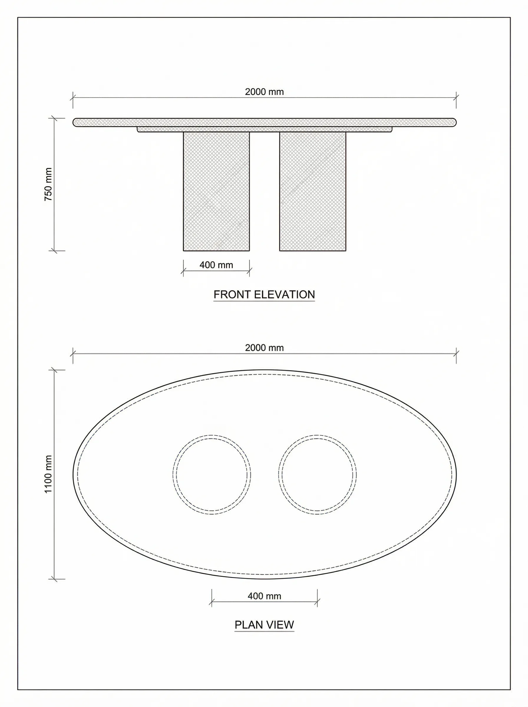 Pilastro technical drawing