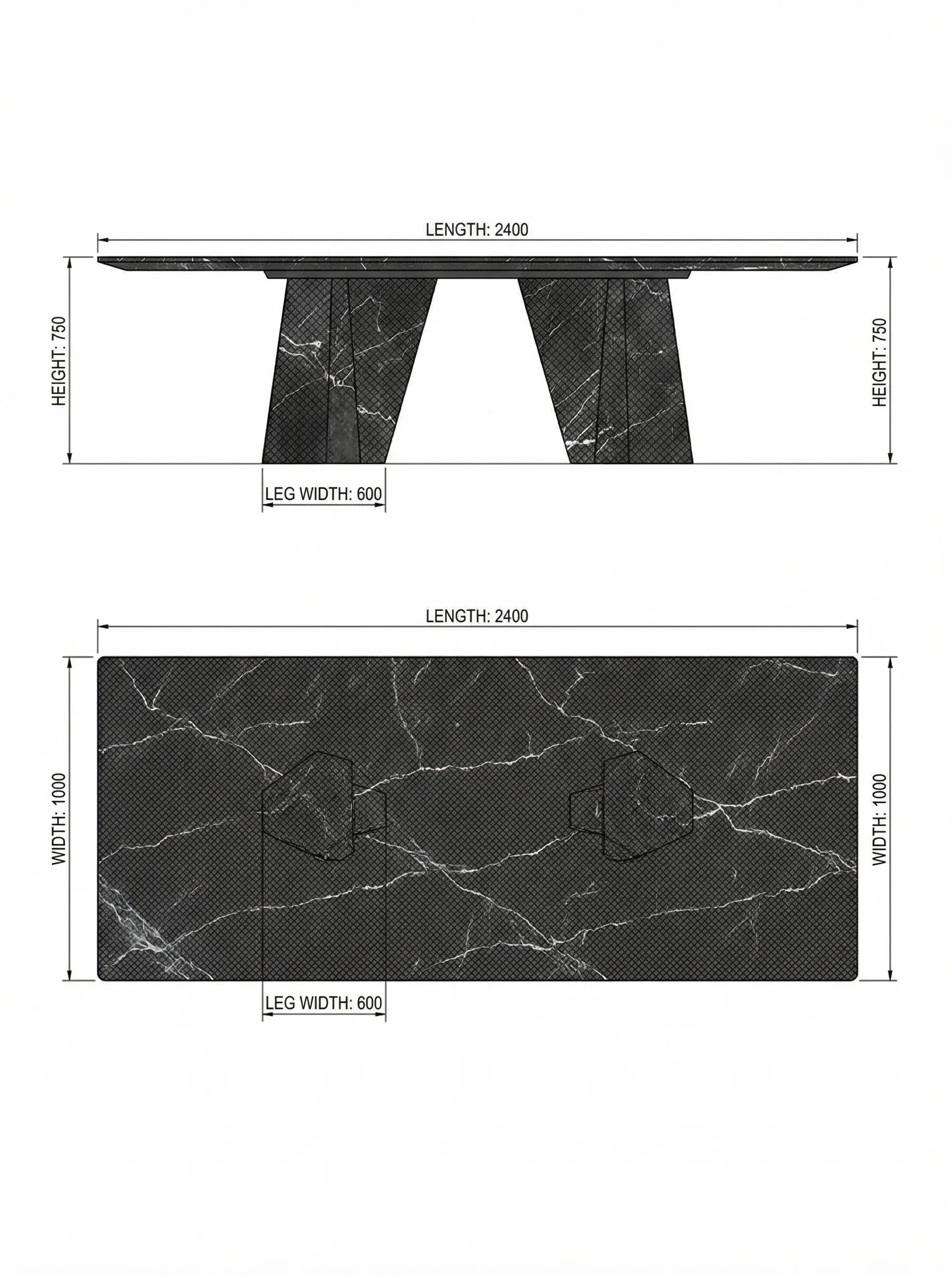 Ottagonale technical drawing