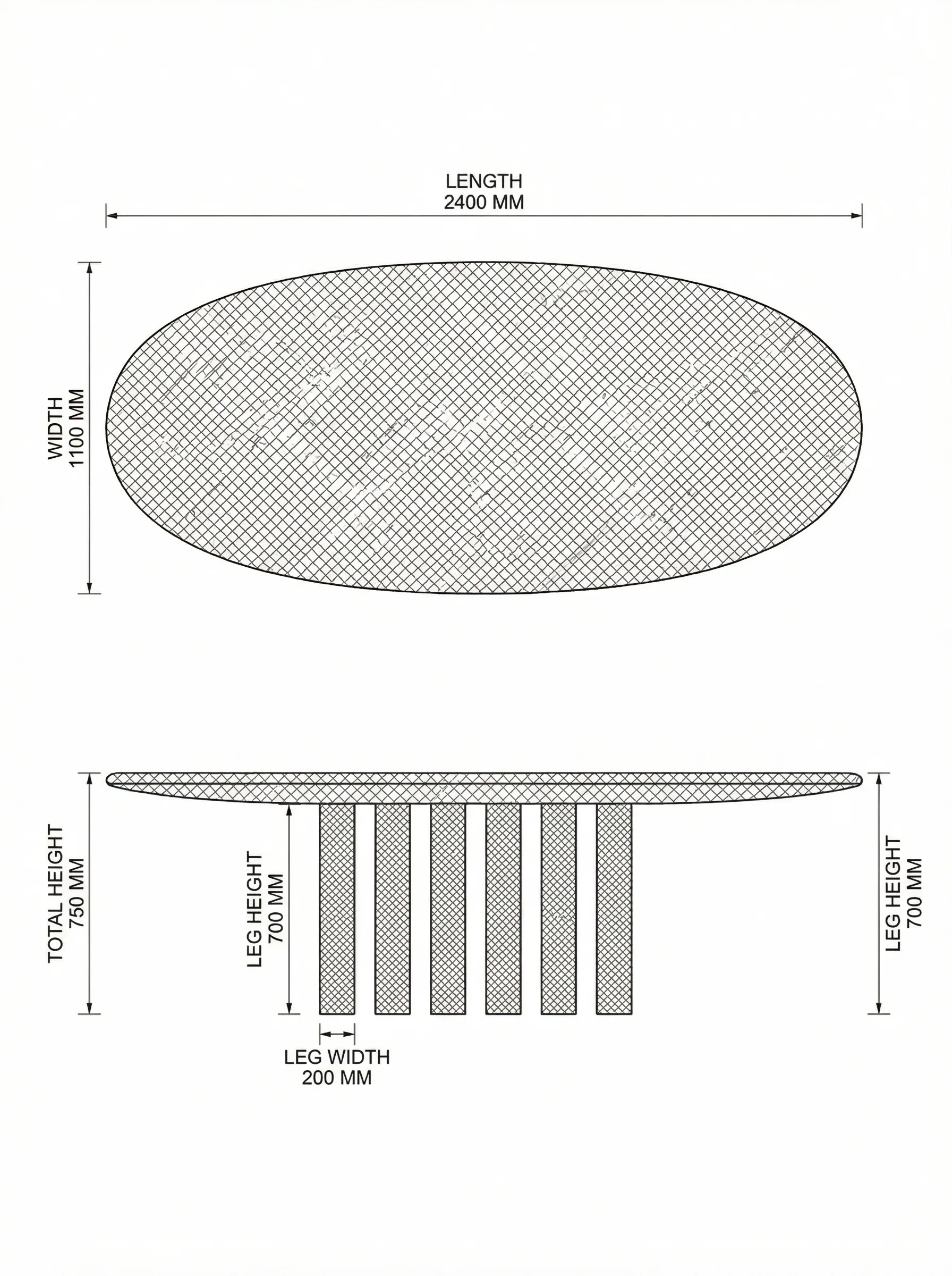 Colonnato technical drawing