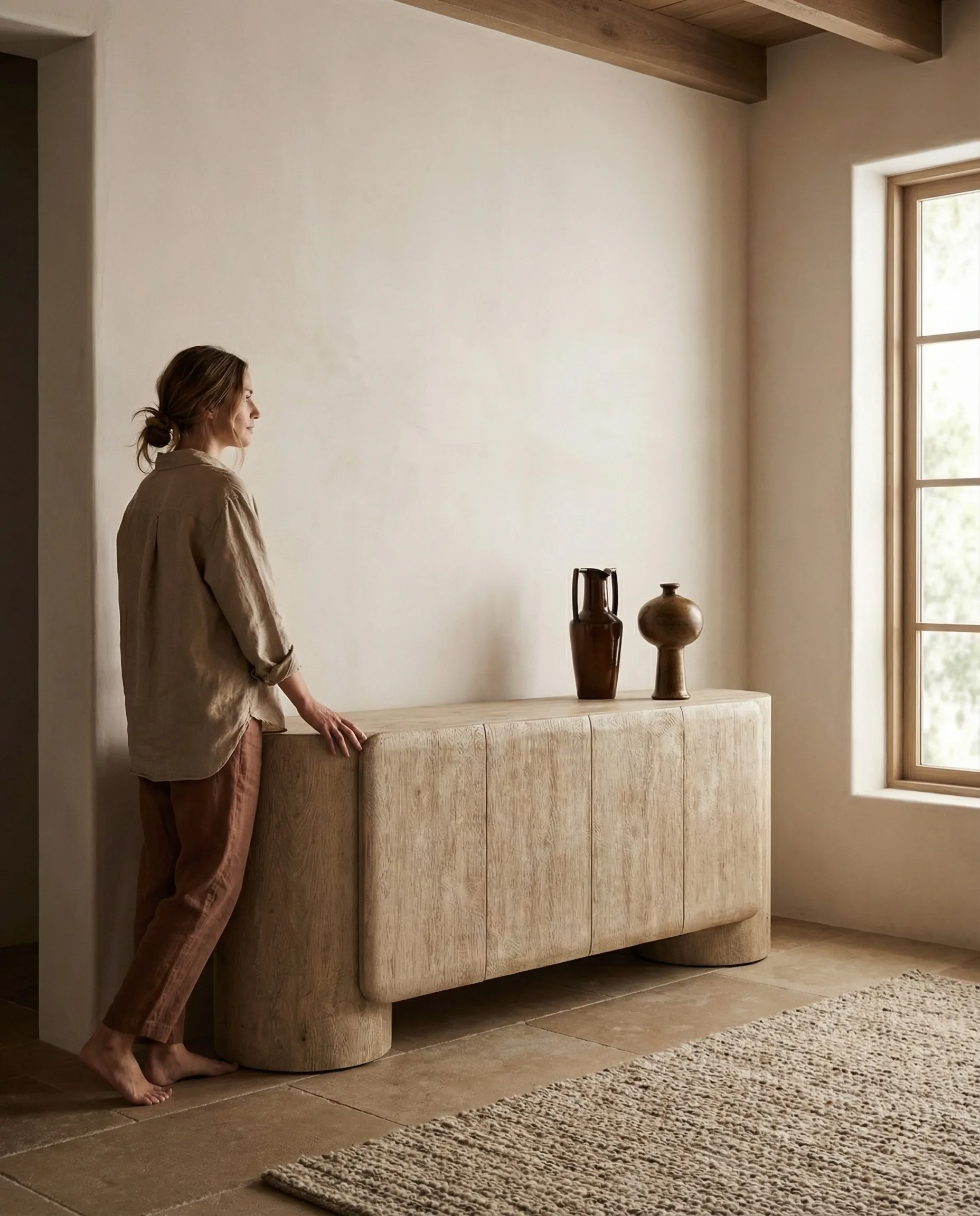 Portico at human scale