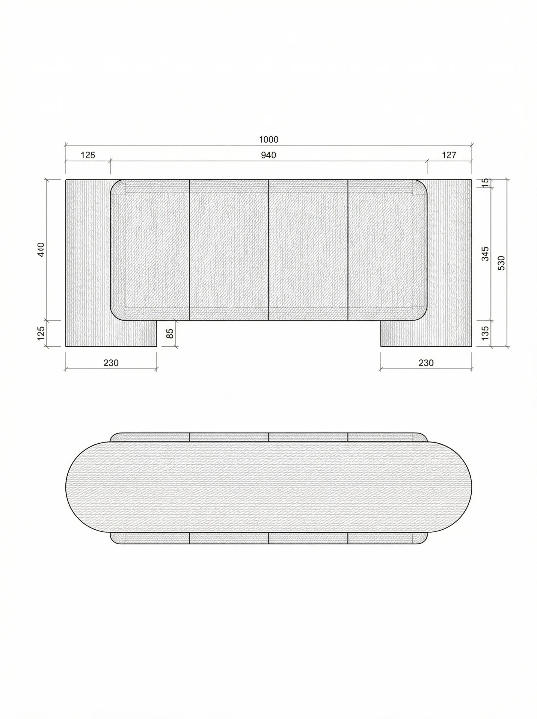 Portico technical drawing