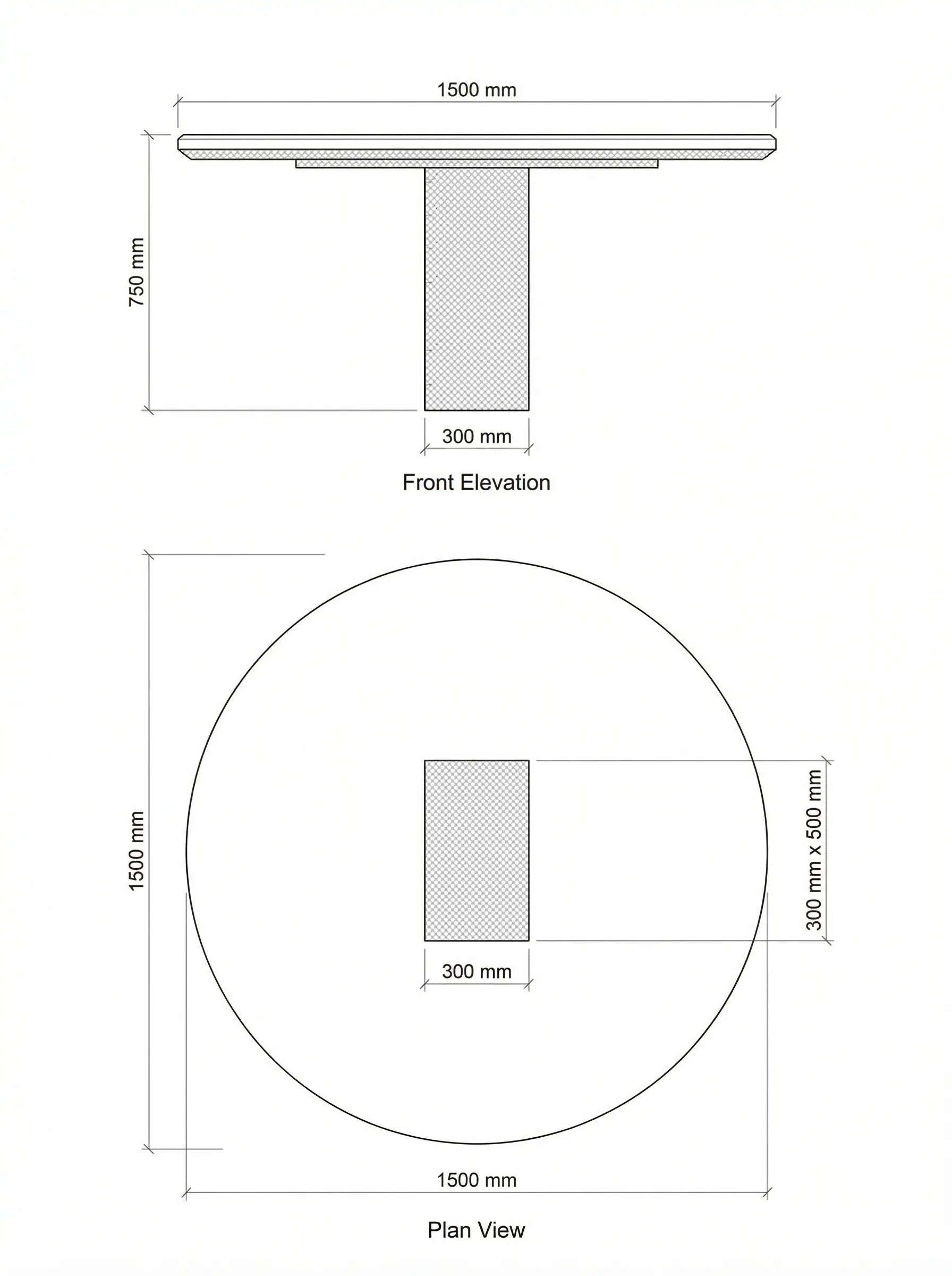 Ruota technical drawing