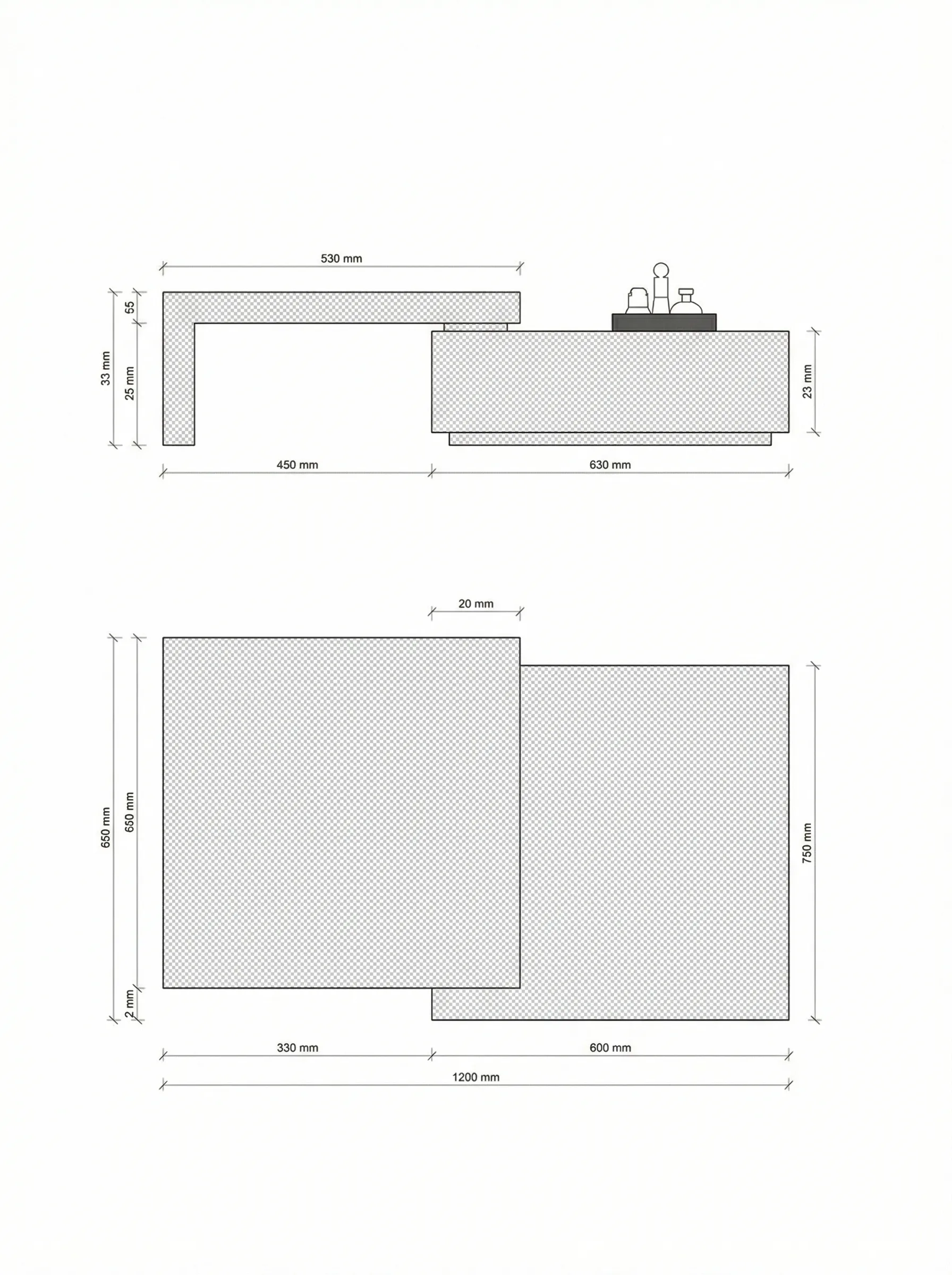 Duetto technical drawing