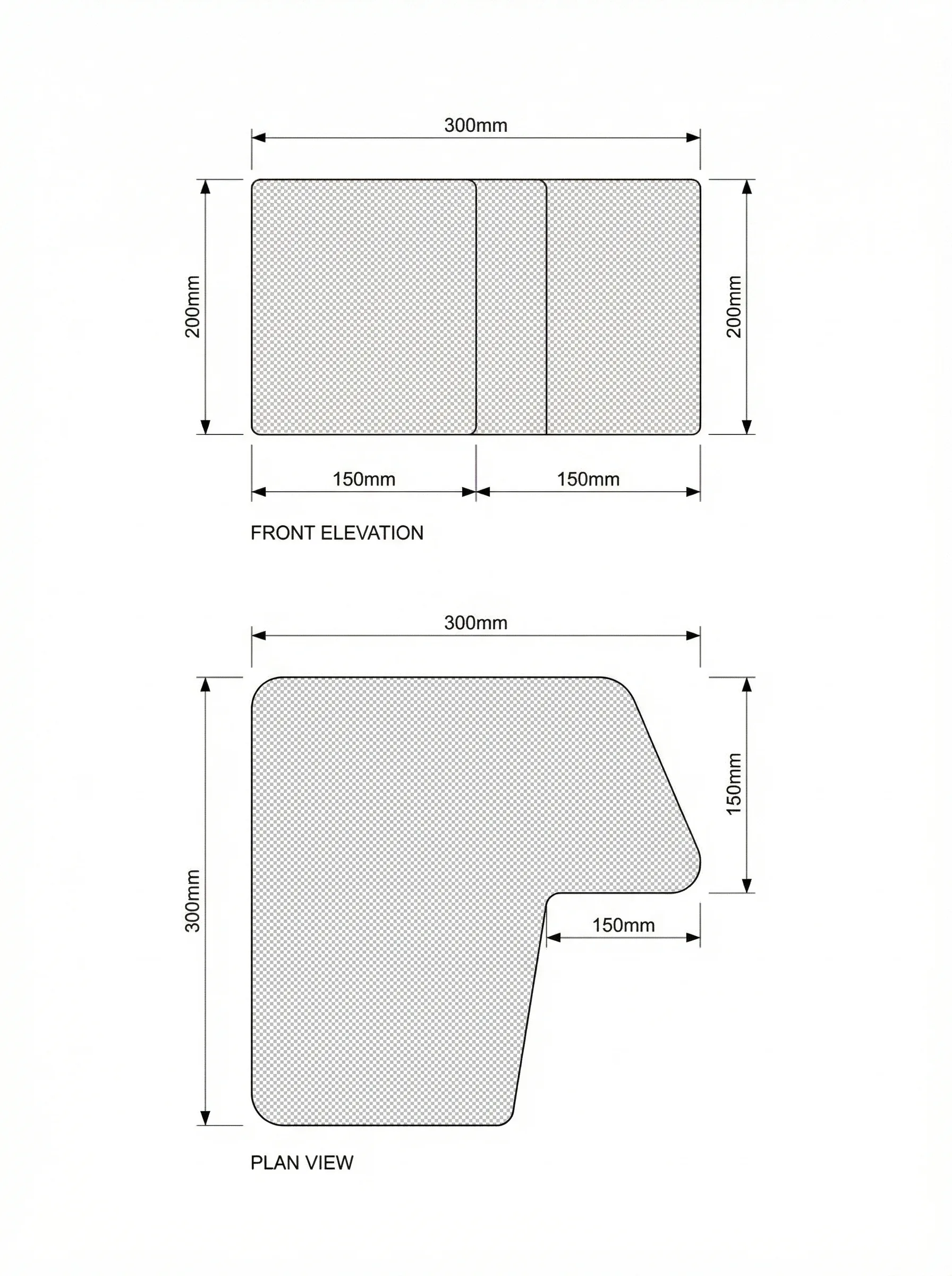 Gamma technical drawing