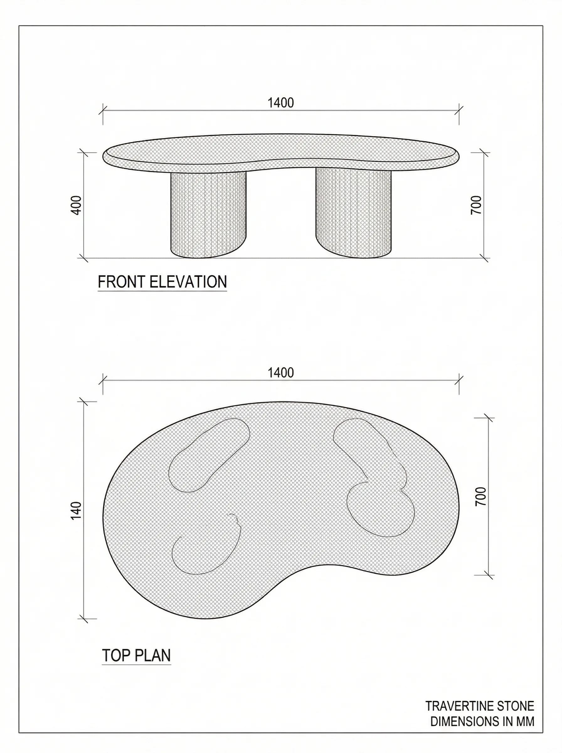 Goccia technical drawing