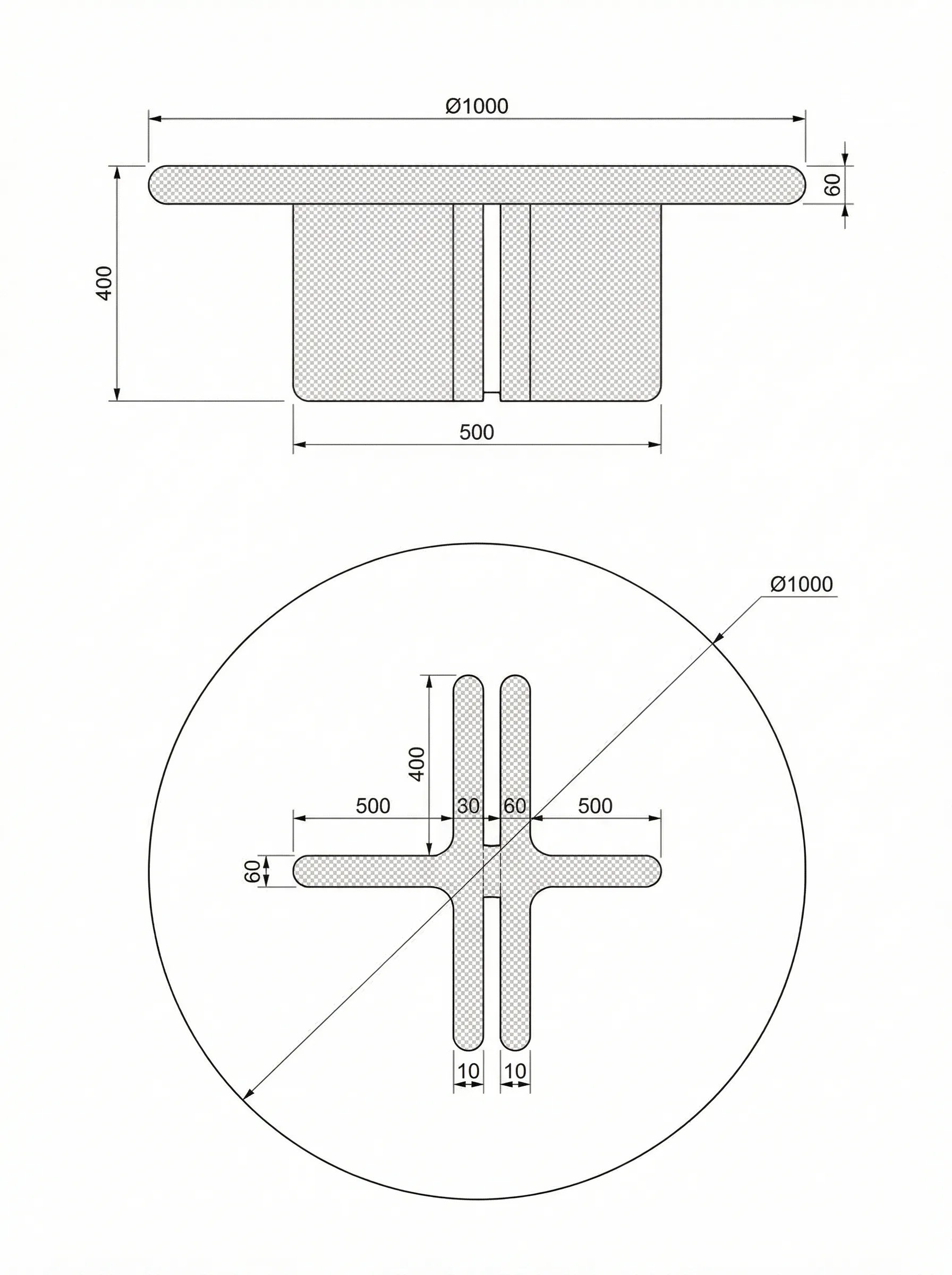 Trifoglio technical drawing